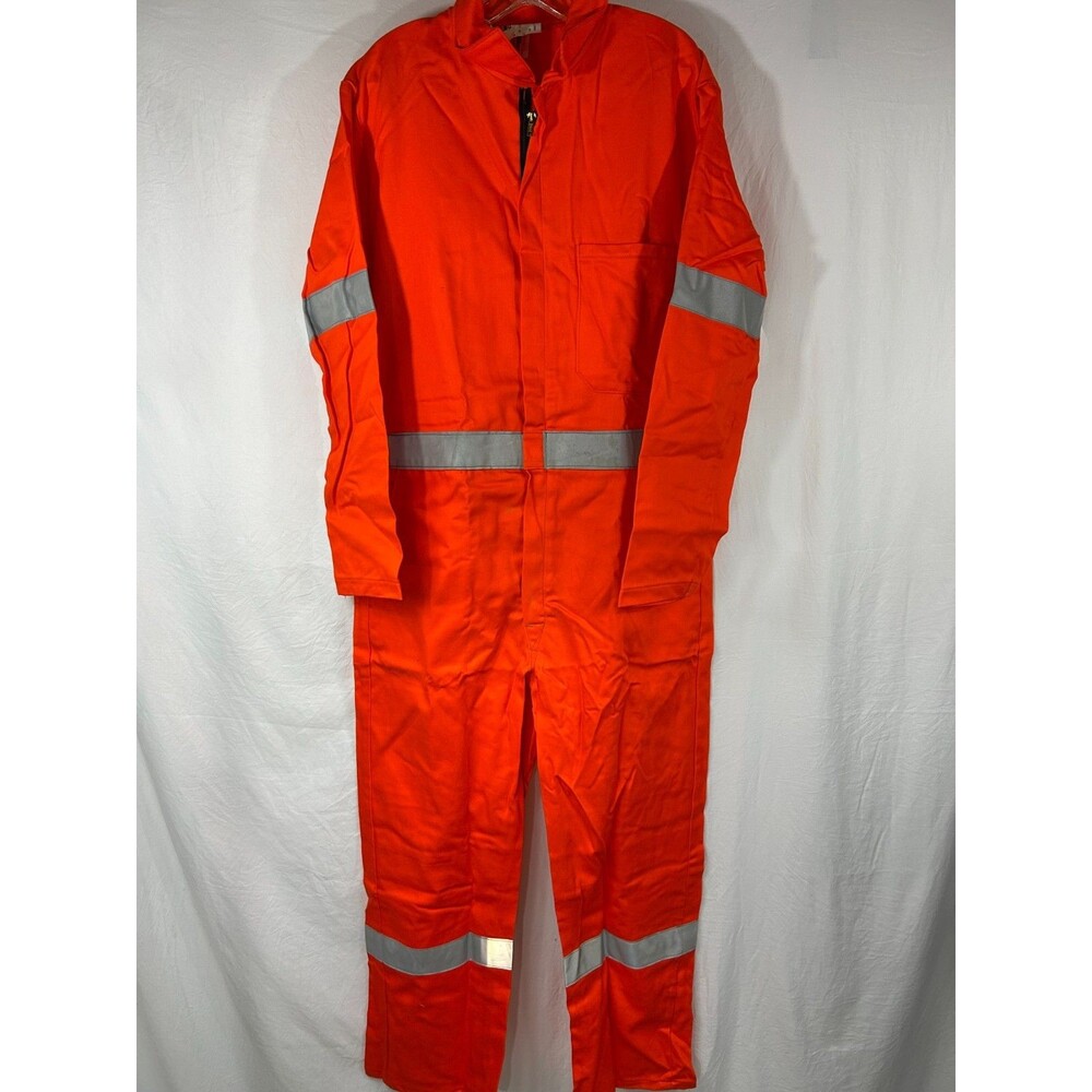 Steel Grip Men's Orange Flame Resistant Coveralls Large Westex Proban OS-9500-T
